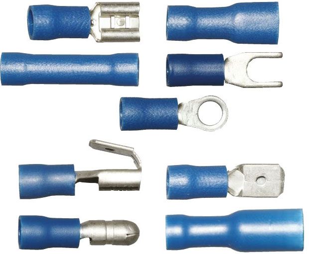 6.3mm connectors WT5 Crimp Terminals Spade Female BLUE Insulated 