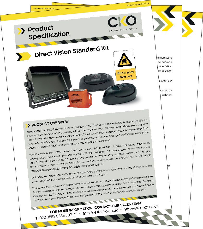 DVS Kit specification sheet