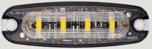 CKO-LED-4H707-A : Amber Strobe 4 LED Ultra slim