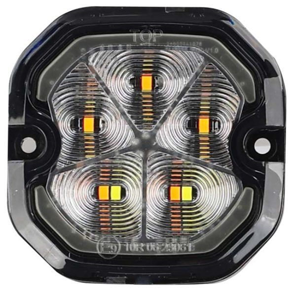 Amber / Red Dual Octagon Strobe 5 LED