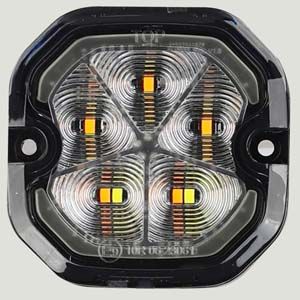 CKO-LED-500-AR : Amber / Red Dual Octagon Strobe 5 LED