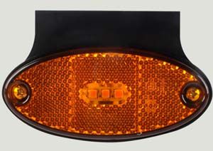 CKO-LED-848-A-AMP : Amber Side Marker reflector Lamp with AMP