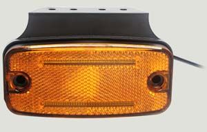 CKO-LED-849-A-AMP : Amber Side Marker Lamp with Reflex Reflector with AMP