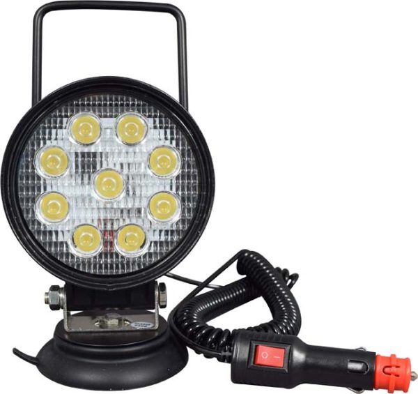 Circular Work Lamp 9 LED Flood with Magnetic Base