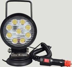 CKO-LED-WL606-F : Circular Work Lamp 9 LED Flood with Magnetic Base